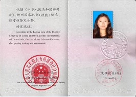 天津市分析工高级技师国家职业资格证书 样本